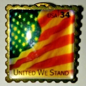 USPS United We Stand flag USA.34 Pin 2002